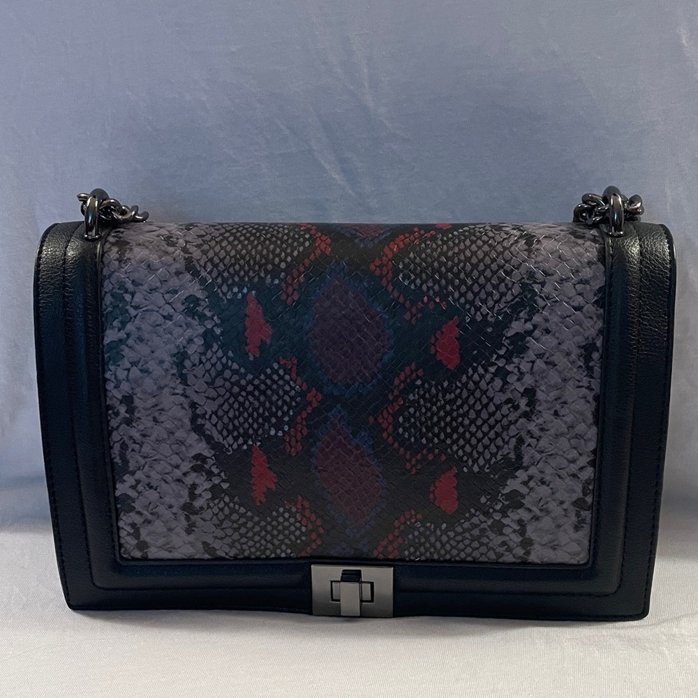 INC International Concepts Multicolor Snake Print Shoulder Bag